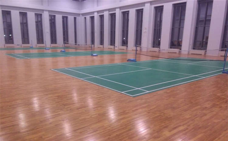 柞木NBA篮球场木地板单层龙骨结构
