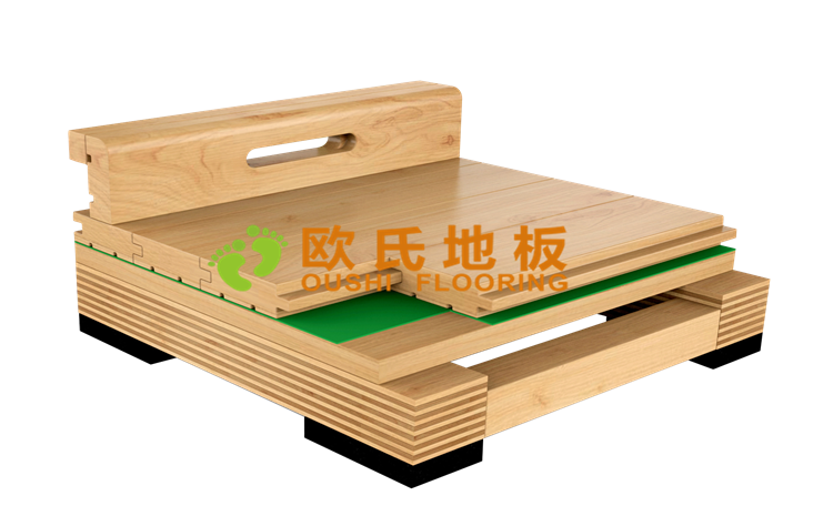 主辅龙骨结构运动木地板-地板结构